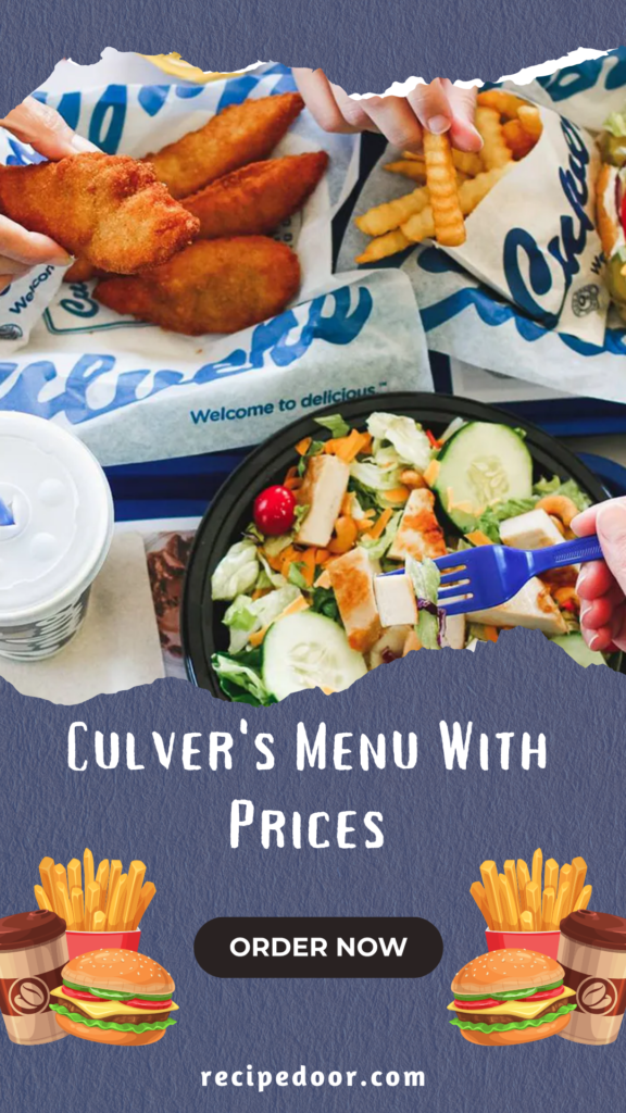 Culver's Menu With Prices Butter Burger, Frozen Custard, Curds Menu - recipedoor.com