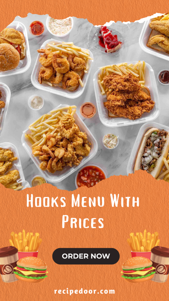 Hooks Menu with prices