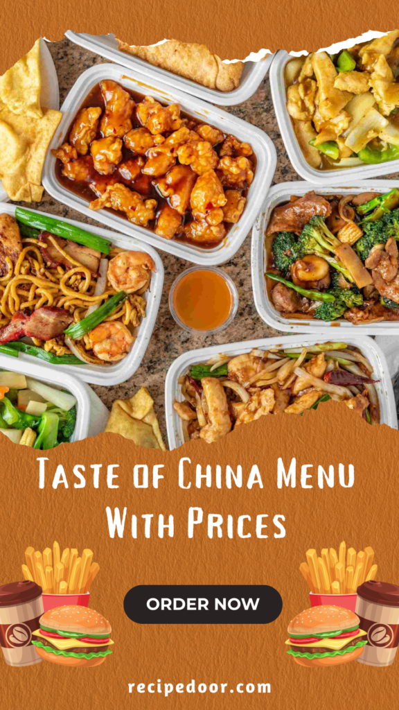Taste of China Menu With Prices - recipedoor.com