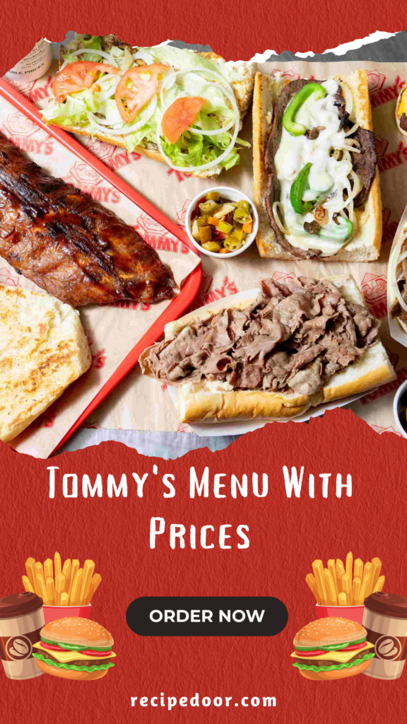 Tommy's Menu With Prices - recipedoor.com