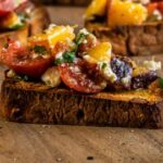 Bruschetta with Tomato and Peach