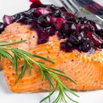 Salmon with Blueberry Sauce