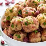 Turkey Meatballs with Cranberry Sauce